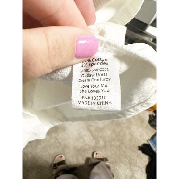 Show Me Your MuMu White Mini Dress with Gold Accents - Picture 7 of 8